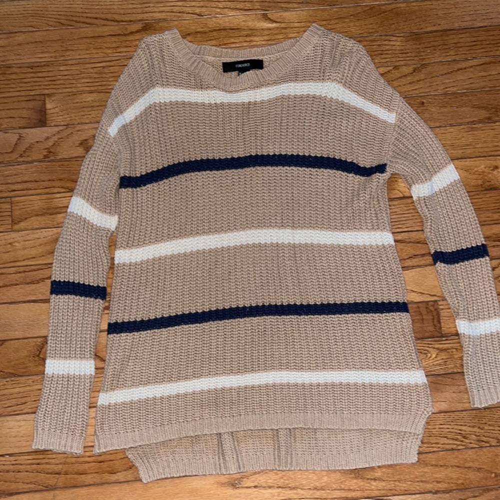 Tan striped sweater